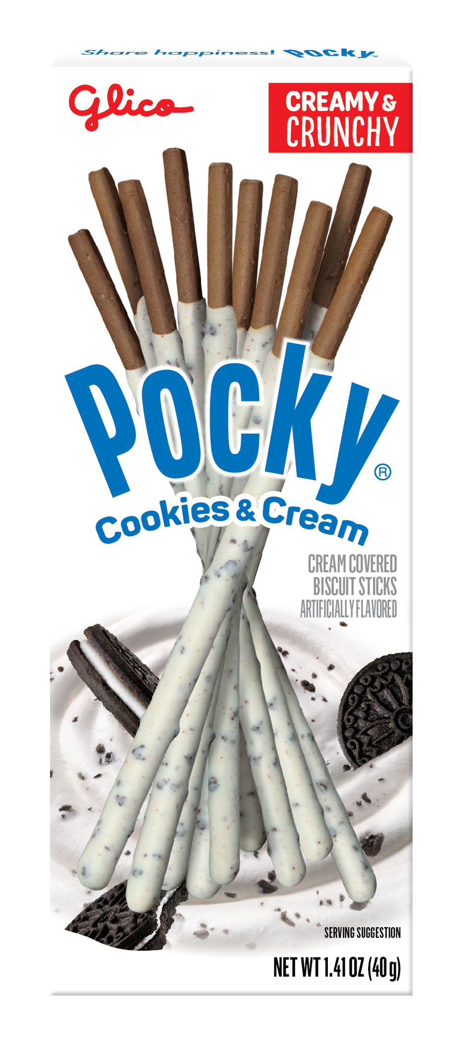 pockyページ Pocky Cookies & Cream 1.41oz | Ezaki Glico USA Corporation
